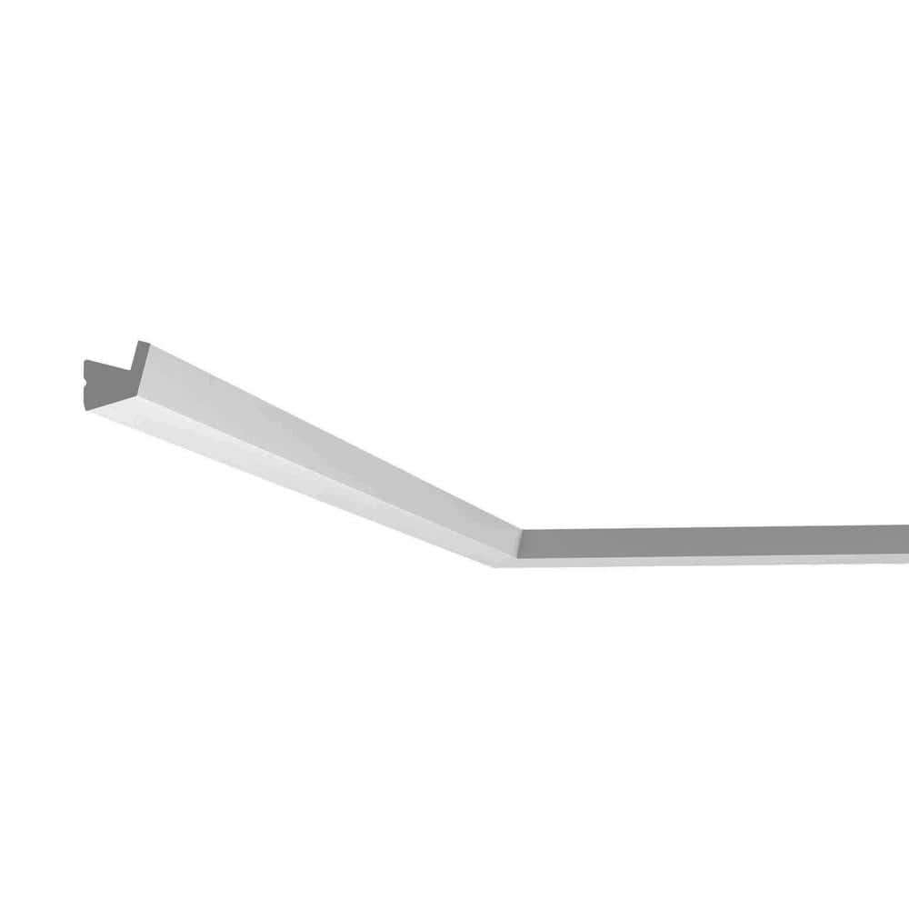 ORAC DECOR 1 in. x 1 in. x 78-3/4 in. Primed White Plain Polystyrene Crown Moulding (4-Pack)
