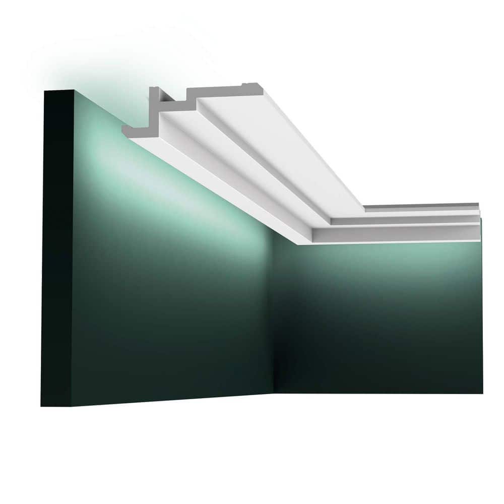 ORAC DECOR 1-5/8 in. x 4-1/2 in. x 78-3/4 in. Primed White Plain Polystyrene Crown Moulding (12-Pack)