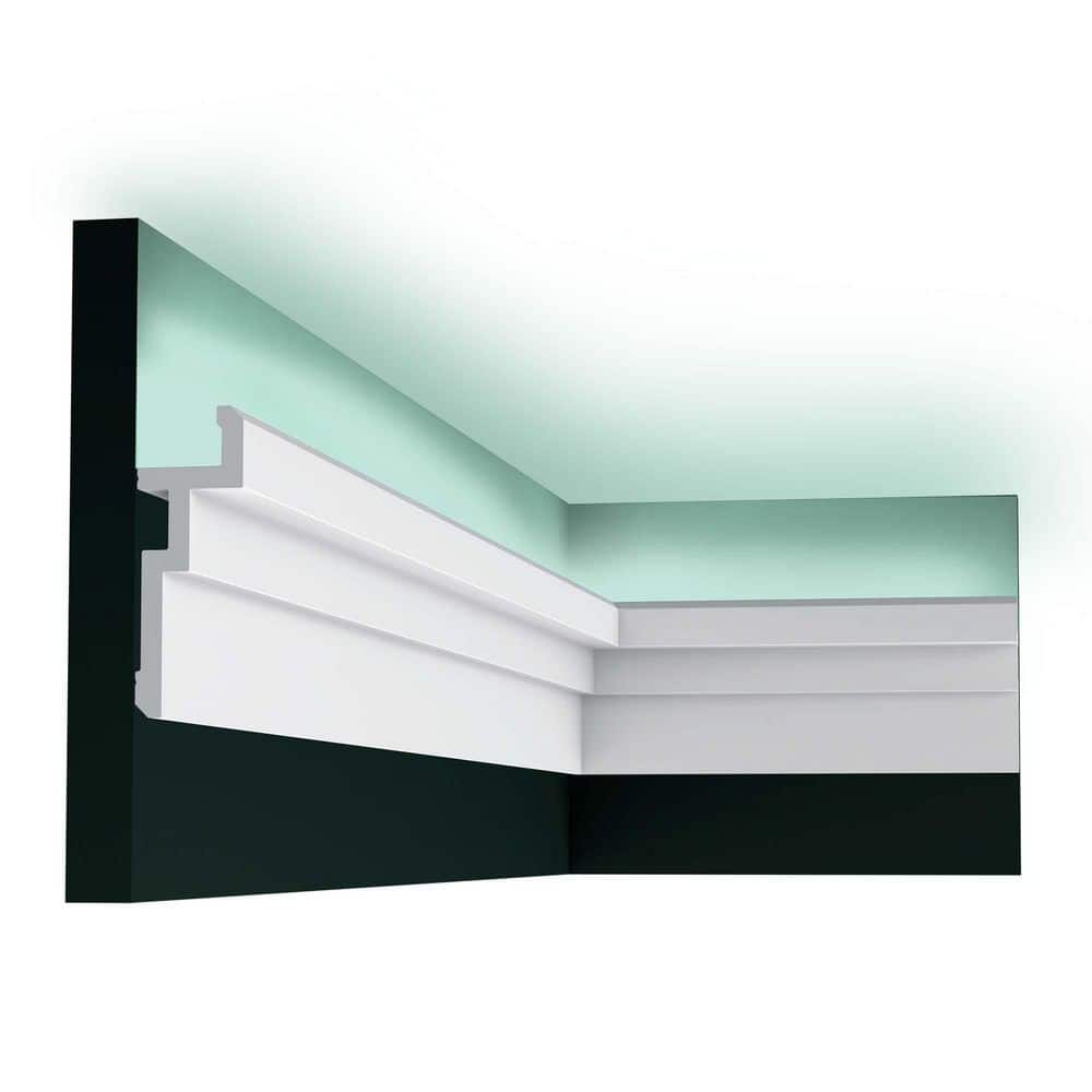ORAC DECOR 1-5/8 in. x 4-1/2 in. x 78-3/4 in. Primed White Plain Polystyrene Crown Moulding (12-Pack)