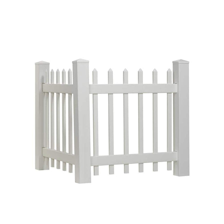 Outdoor Essentials Chelsea 3x3 White Vinyl Spaced Picket Fence Panel
