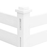 38 in. W x 46 in. H White Outdoor No Dig Fence Poly Plastic Picket Fence Panel Decorative Garden Privacy Fence(2-Pack)
