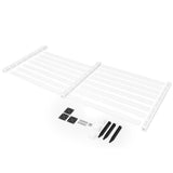 38 in. W x 46 in. H White Outdoor No Dig Fence Poly Plastic Picket Fence Panel Decorative Garden Privacy Fence(2-Pack)