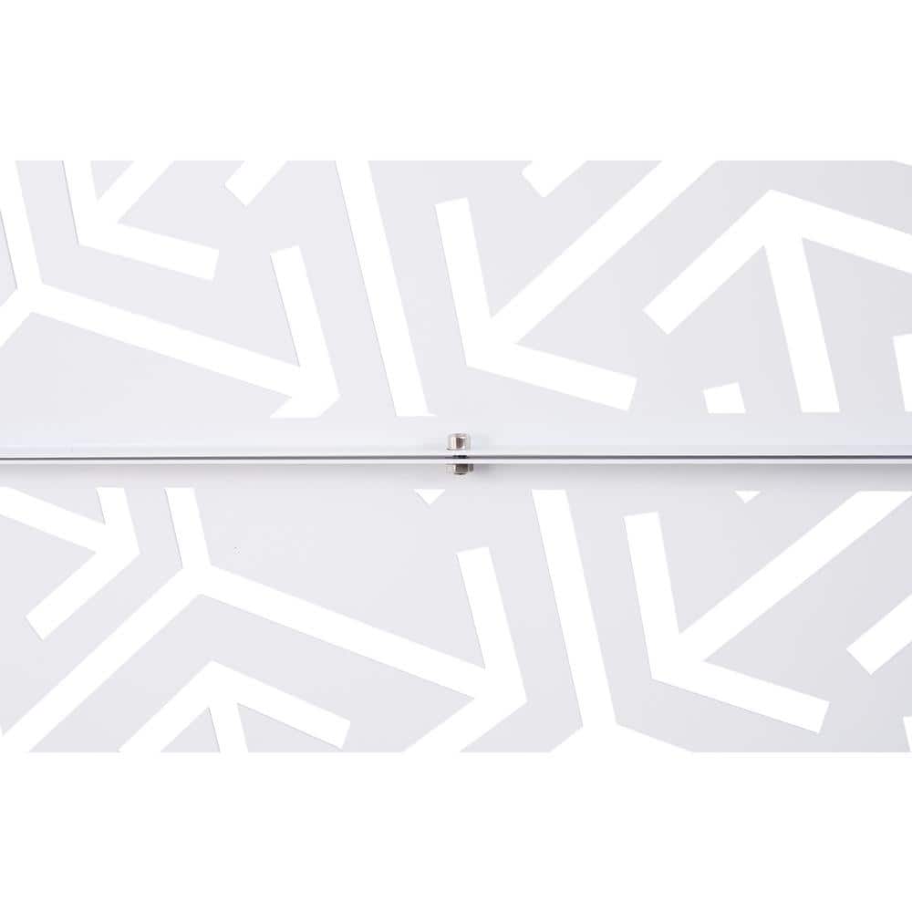 76 in. H x 48 in. W Metal Freestanding Decorative Privacy Screen in White, Outdoor and Indoor Privacy Fence Panels