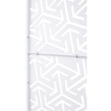 76 in. H x 48 in. W Metal Freestanding Decorative Privacy Screen in White, Outdoor and Indoor Privacy Fence Panels