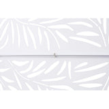 76 in. H x 48 in. W Leaf Hollow Shape Metal Freestanding Decorative Privacy Screen in White, Outdoor and Indoor