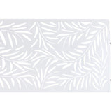 76 in. H x 48 in. W Leaf Hollow Shape Metal Freestanding Decorative Privacy Screen in White, Outdoor and Indoor
