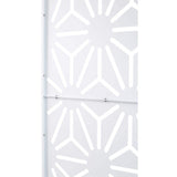 6.3 ft. H x 4 ft. W White Metal Outdoor Privacy Panels Freestanding Garden Fence Panels Decorative Screen Panel