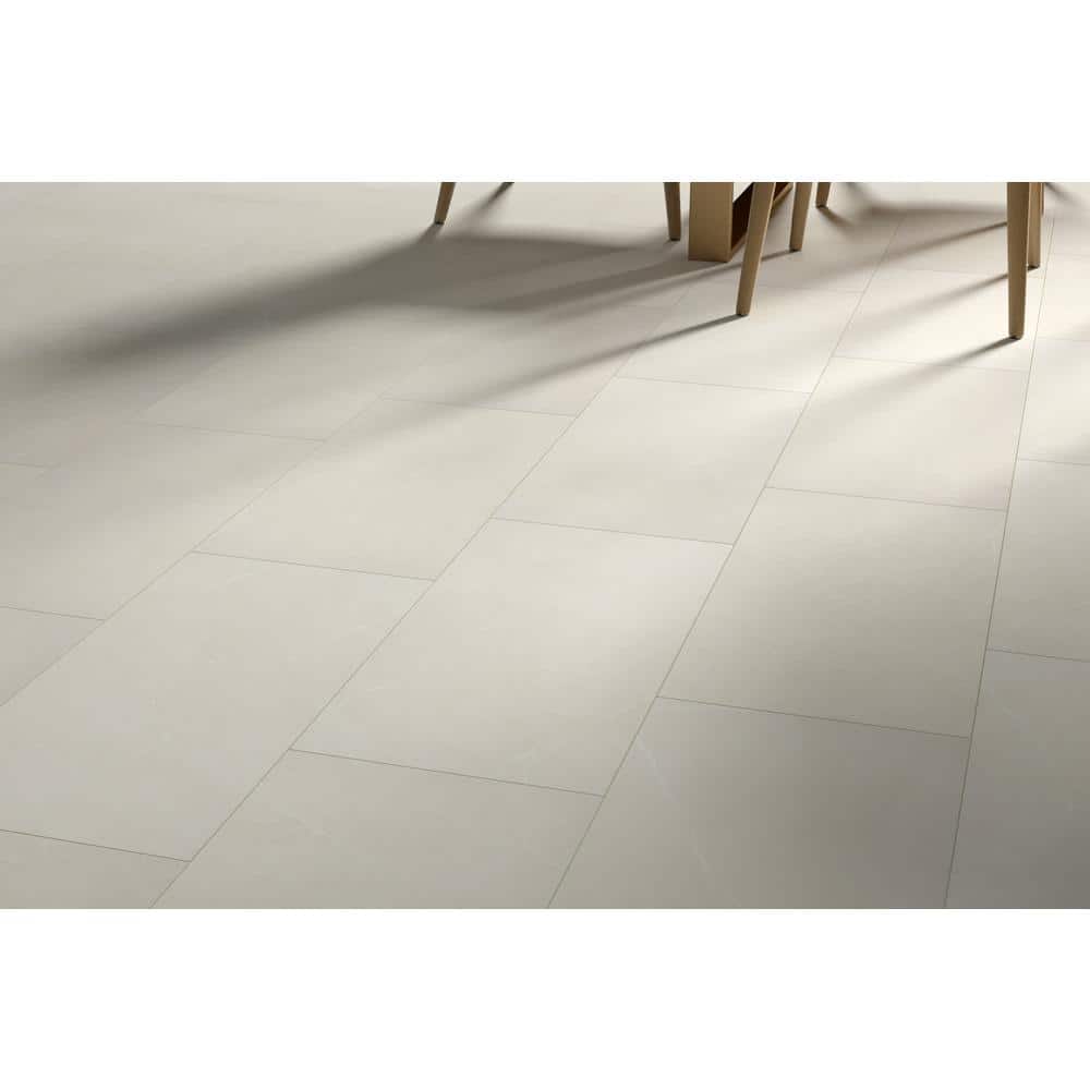 Sterlina White 23.62 in. x 23.62 in. Polished Marble Look Porcelain Floor and Wall Tile (15.5 sq. ft./Case)