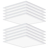 Honbei 10Pack 2 ft. x 2 ft. 5800 Lumens Integrated LED Panel Light,5000K 2X2 Drop Ceiling LED Light Panel,Lighting for Office