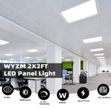 WYZM 2 ft. x 2 ft. 5800 Lumens Integrated LED Panel Light Dimmable 0-Volt-10-Volt 5000K Bright White (12-Pieces)