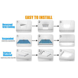 Honbei 2 ft. x 2 ft. 5800-Lumens Integrated LED Panel Light, 5000K 5800 LM Recessed Edge-Lit Light Fixture, ETL Listed 12-Pack