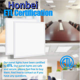 Honbei 2 ft. x 2 ft. 5800 Lumens Integrated LED Panel Light 5000K Recesed Edge-Lit 2X2 ft LED Troffer Flat Panel Light (2-Pack)