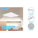 Honbei 2 ft. x 2 ft. 5800 Lumens Integrated LED Panel Light 5000K Recesed Edge-Lit 2X2 ft LED Troffer Flat Panel Light (2-Pack)