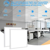 Honbei 2 ft. x 2 ft. 5800 Lumens Integrated LED Panel Light 5000K Recesed Edge-Lit 2X2 ft LED Troffer Flat Panel Light (2-Pack)