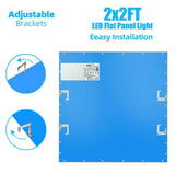 Honbei 2 ft. x 2 ft. 5800 Lumens Integrated LED Panel Light 5000K Recesed Edge-Lit 2X2 ft LED Troffer Flat Panel Light (2-Pack)