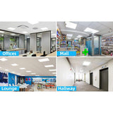 Honbei 2 ft. x 2 ft. 5800 Lumens Integrated LED Panel Light, 5000K2X2 FT Drop Ceiling Flat LED Light Panel, ETL Listed 4 Pack