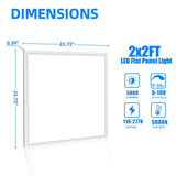 Honbei 2 ft. x 2 ft. 5800 Lumens Integrated LED Panel Light, 5000K 2 x 2 LED Troffer Flat Panel Light ETL Listed (6-Pack)