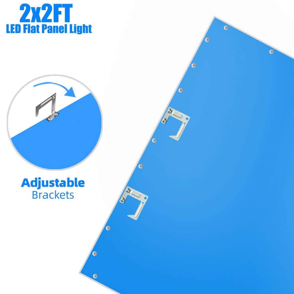 Honbei 2 ft. x 2 ft. 5800 Lumens Integrated LED Panel Light, 5000K 2 x 2 LED Troffer Flat Panel Light ETL Listed (6-Pack)