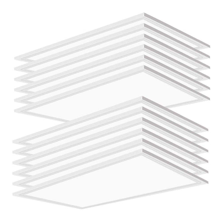 Honbei 2 ft. x 4 ft.7800 Lumens Integrated LED Panel Light, 5000K 2x4 LED Troffer Light for Ofiice, ETL Listed 12 Pack