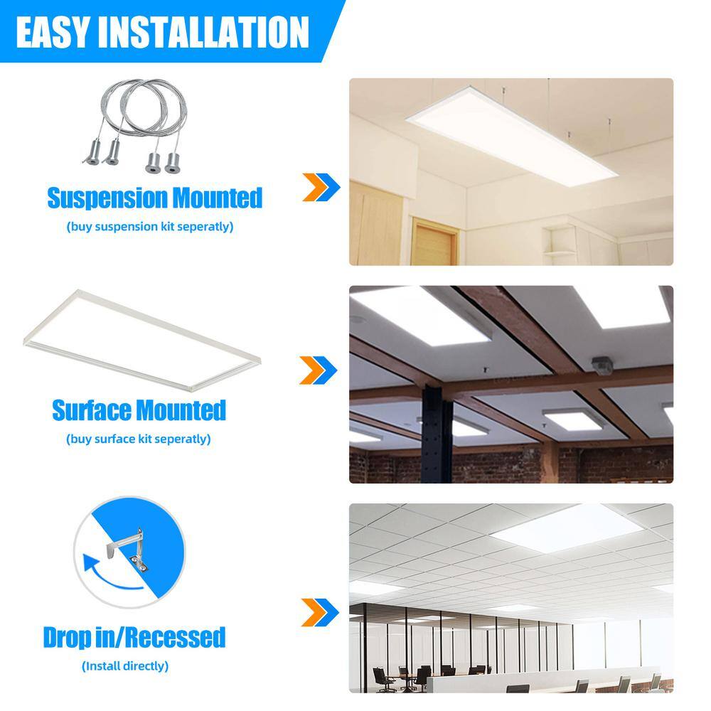 WYZM 2 ft. x 4 ft. 175-Watt Equivalent Integrated White LED Troffer Panel Light 7800lumen, 5000K Daylight (16-Pack)