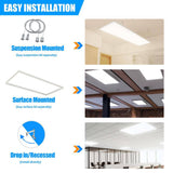 WYZM 2 ft. x 4 ft. 175-Watt Equivalent Integrated White LED Troffer Panel Light 7800lumen, 5000K Daylight (16-Pack)
