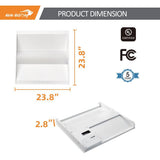 RUN BISON 2ft.x2ft White 100W Equivalent Dimmable 3500K-4000K-5000K Integrated LED Troffer Light, up to 5000-Lumens (2-Pack)