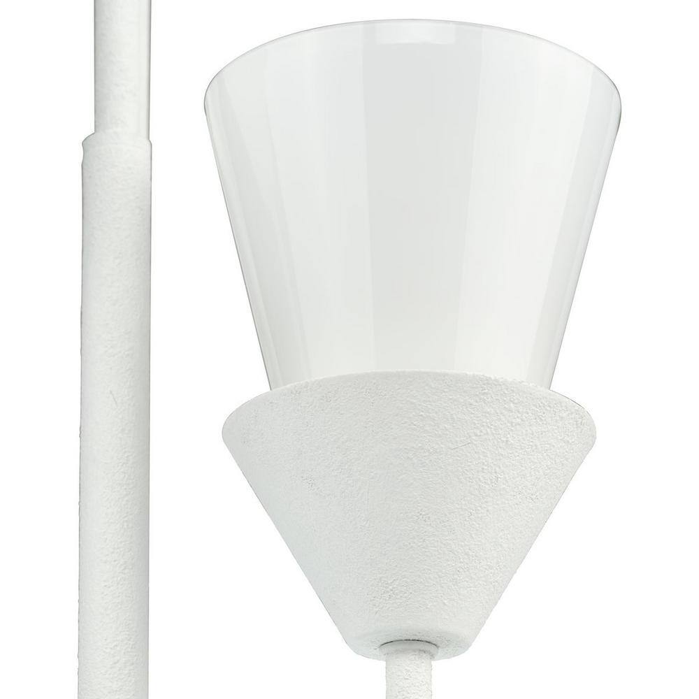 Progress Lighting Pinellas 30 in. Contemporary White Plaster Chandelier with Opal Glass Shades