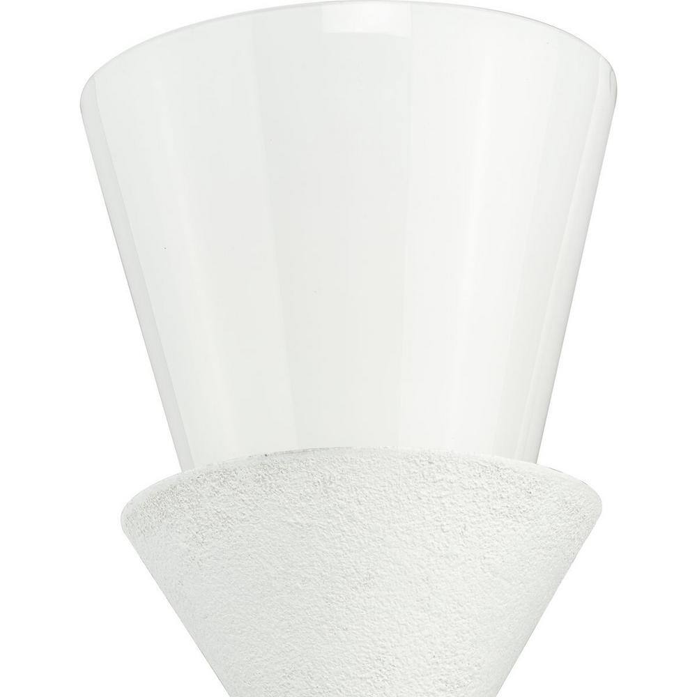 Progress Lighting Pinellas 30 in. Contemporary White Plaster Chandelier with Opal Glass Shades