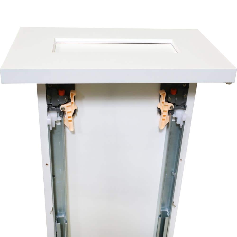Plywell Ready to Assemble 12x34.5x24 in. Shaker Base with 1 Standard Drawer with 2 Deep Drawers in White