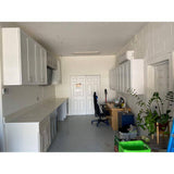 Plywell Ready to Assemble 9x30x12 in. Shaker 1 Door Wall Cabinet with 2-Shelf in White