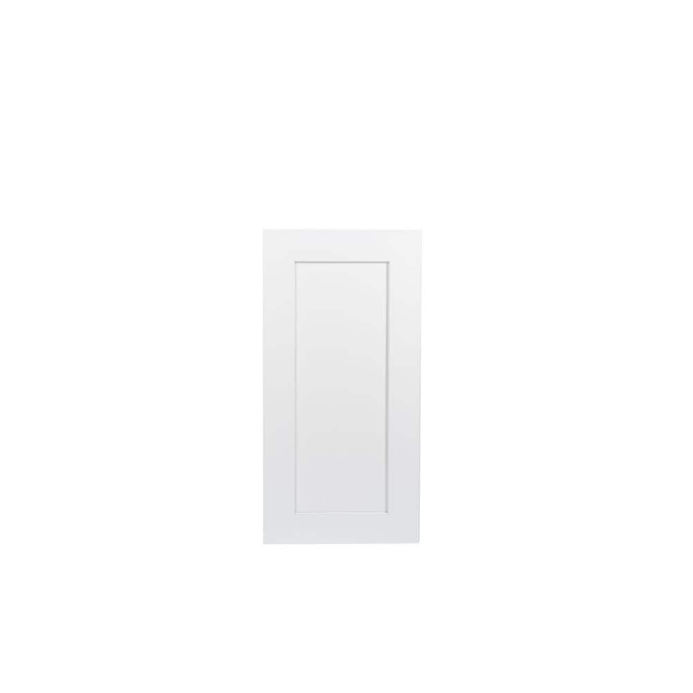 Plywell Ready to Assemble 9x30x12 in. Shaker 1 Door Wall Cabinet with 2-Shelf in White