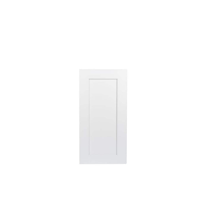 Plywell Ready to Assemble 9x30x12 in. Shaker 1 Door Wall Cabinet with 2-Shelf in White