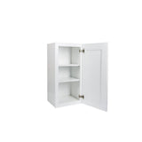 Plywell Ready to Assemble 9x30x12 in. Shaker 1 Door Wall Cabinet with 2-Shelf in White