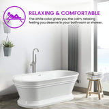 Vanity Art Versailles 59 in. Acrylic Flatbottom Freestanding Bathtub in White/Polished Chrome