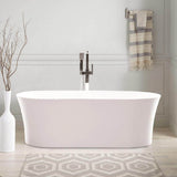 Vanity Art Antony 63 in. Acrylic Flatbottom Freestanding Bathtub in White