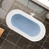 Vanity Art Domme 59 in. x 29.5 in. Soaking Bathtub with Center Drain in White/Polished Chrome