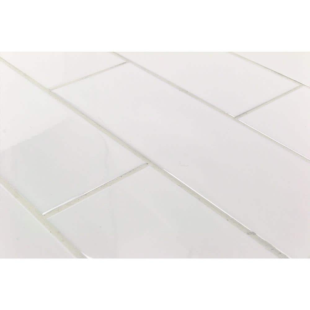 Ivy Hill Tile Essential White 3 in. x 6 in. x 6 mm Polished Ceramic Wall Subway Tile (11.73 sq. ft./case)