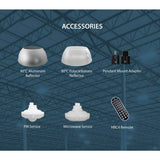 NICOR HBC4 14.2 in. 1000-Watt Equivalent Integrated LED White High Bay Light 5000K