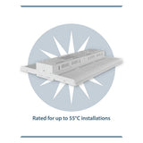 NICOR HML1 1 ft. 700-Watt Equivalent Integrated LED White Slim High Bay Light with Sensor Socket 5000K