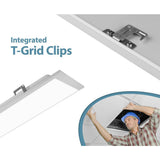 NICOR TGL1 2 ft. x 4 ft. 300-Watt Equivalent Integrated LED White Troffer, 3500K, 2-Pack