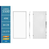 NICOR TGL1 2 ft. x 4 ft. 300-Watt Equivalent Integrated LED White Troffer, 3500K, 2-Pack