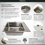 Presenza All-in-One Stainless Steel Drop-In Sink and Cabinet with Faucet