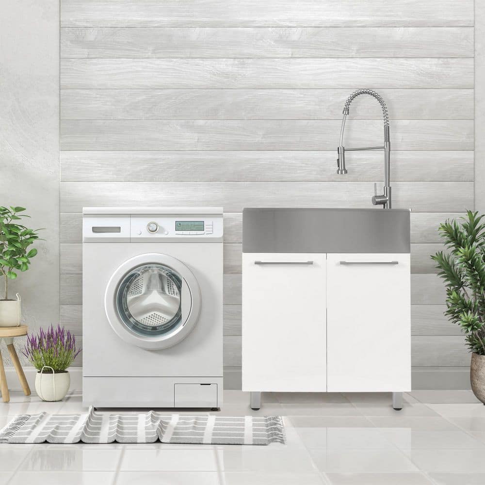Presenza All-in-One Stainless Steel Drop-In Sink and Cabinet with Faucet