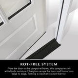Steves & Sons 36 in. x 80 in. Legacy Series 3 Lite Clear Glass Left-Hand Inswing Primed Fiberglass Prehung Front Door