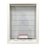 Steves & Sons 36 in. x 80 in. Reliant Series White Primed RHIS 9-Lite Clear Fiberglass Prehung Front Door with Extra Large Pet Door