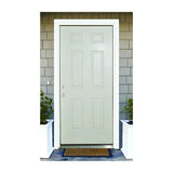 Reliant 36 in. x 80 in. 6-Panel Right-Hand/Inswing White Primed Fiberglass Prehung Front Door with Brickmold