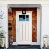 Steves & Sons 36 in. x 80 in. 6 Lite Left-Hand Outswing Primed White Steel Prehung Front Door with 4-9/16 in. Frame