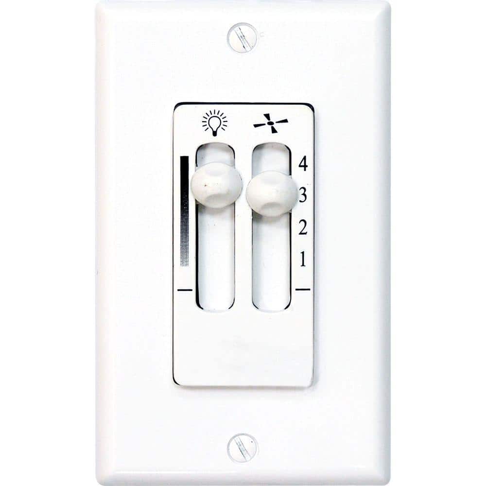 Progress Lighting AirPro 4-Speed Wall Switch with Full-Range Light Dimmer (P2630-30)