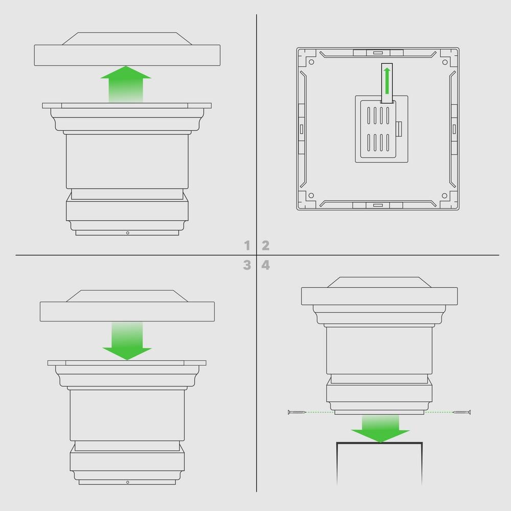 CLASSY CAPS Classy 4 in. x 4 in. Outdoor White Vinyl LED Solar Post Cap (2-Pack)