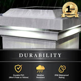 CLASSY CAPS Classy 4 in. x 4 in. Outdoor White Vinyl LED Solar Post Cap (2-Pack)